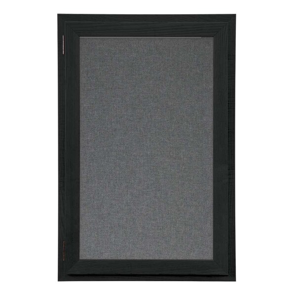 Outdoor Enclosed Combo Board, 42"x32", Satin Frame/Burgundy & Rubber